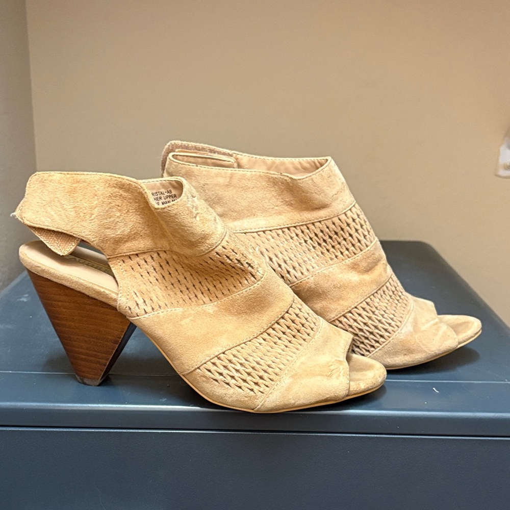 Audrey Brooke Tan Heeled Boots